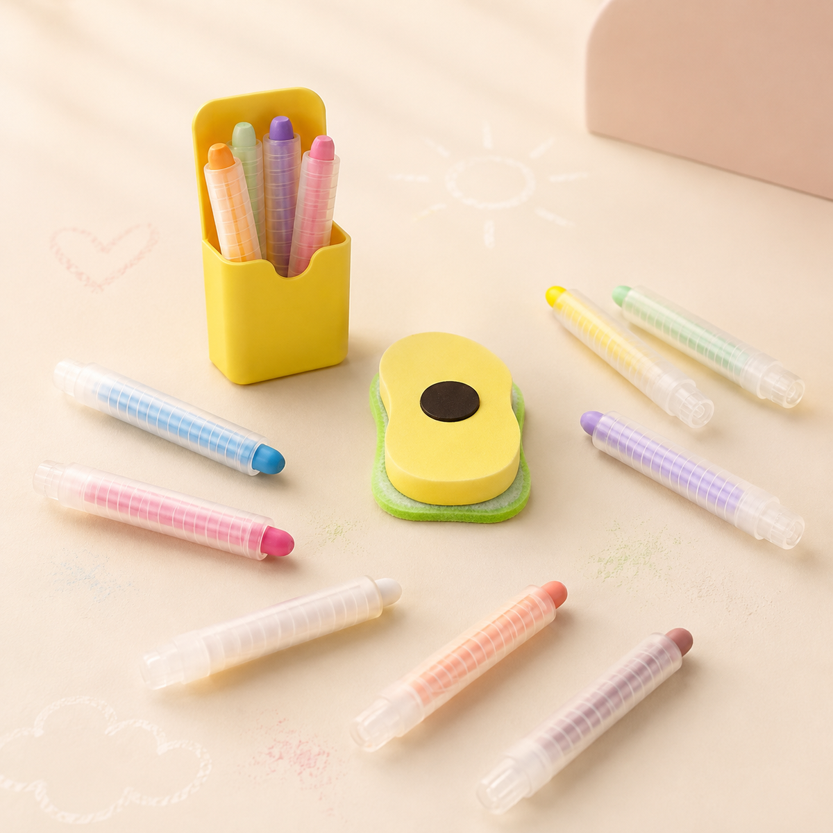 Multi-Colored Dustless Chalk